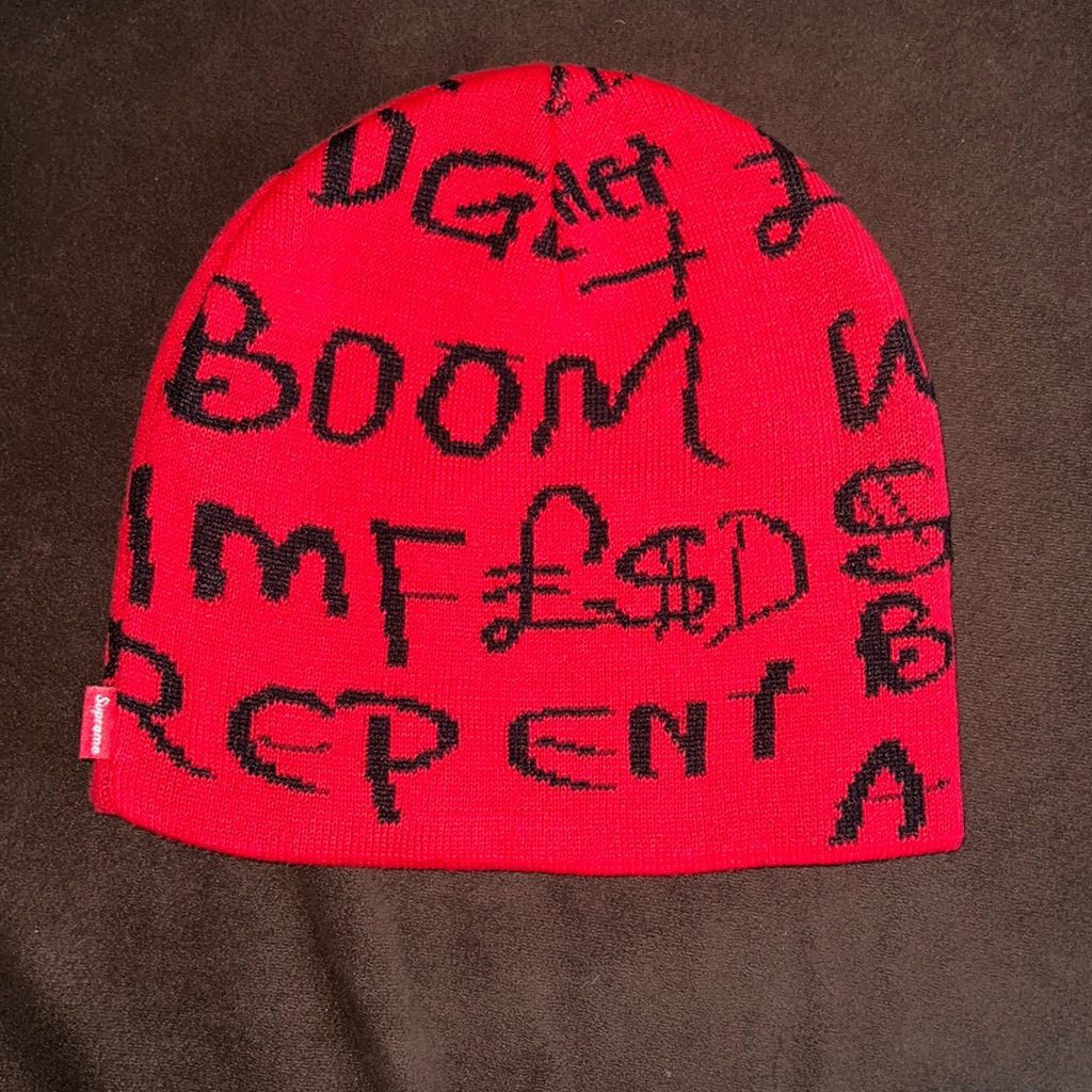 Supreme | Accessories | Supreme Hat Blackred Ark Beanie | Poshmark
